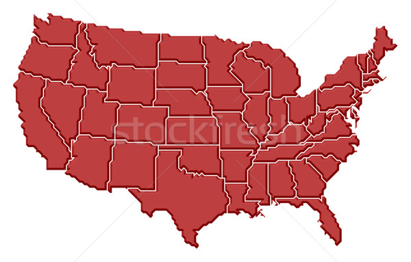 ストックフォト: 地図 · 米国 · 政治的 · いくつかの · 抽象的な · 背景