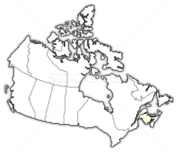 Map of Canada, New Brunswick highlighted Stock photo © Schwabenblitz