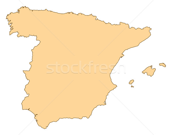 Map of Spain Stock photo © Schwabenblitz