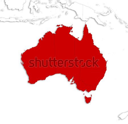 Kaart Australië politiek verscheidene abstract kunst Stockfoto © Schwabenblitz
