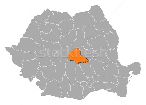 Map of Romania, Brasov highlighted Stock photo © Schwabenblitz