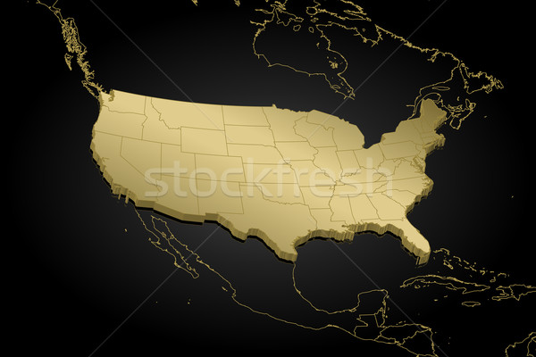 ストックフォト: 地図 · 米国 · 政治的 · いくつかの · 抽象的な · 世界