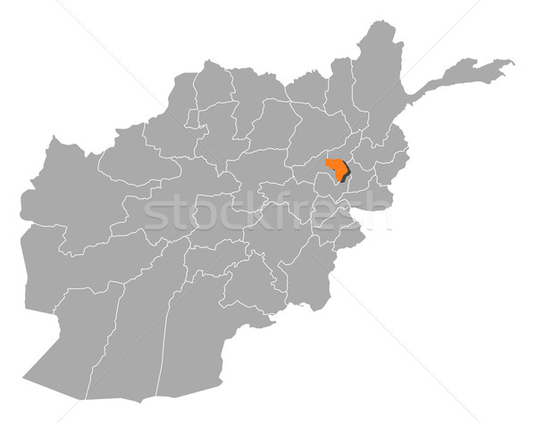 Map of Afghanistan, Kapisa highlighted Stock photo © Schwabenblitz
