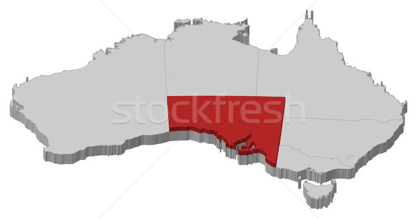 Map of Australia, South Australia highlighted Stock photo © Schwabenblitz