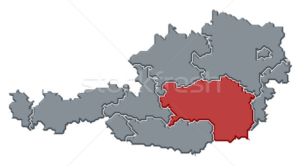 Map of Austria, Styria highlighted Stock photo © Schwabenblitz