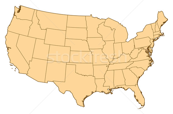 Map of United States, Washington, D.C. highlighted Stock photo © Schwabenblitz