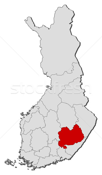 Map of Finland, Southern Savonia highlighted Stock photo © Schwabenblitz