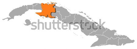 Map of Cuba, Matanzas highlighted Stock photo © Schwabenblitz
