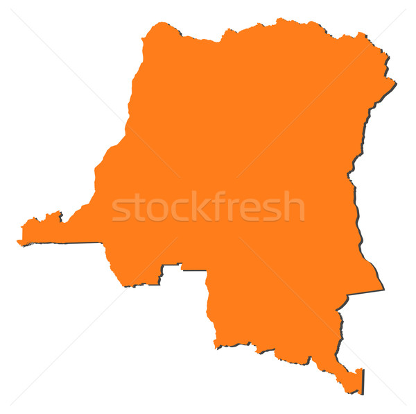 Map of Democratic Republic of the Congo Stock photo © Schwabenblitz