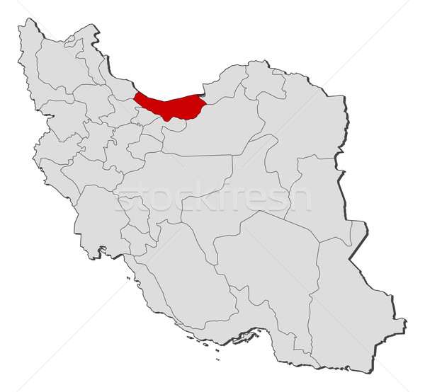 Map of Iran, Mazandaran highlighted Stock photo © Schwabenblitz