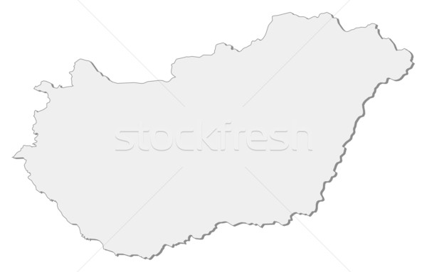 Foto stock: Mapa · Hungria · político · vários · abstrato · mundo