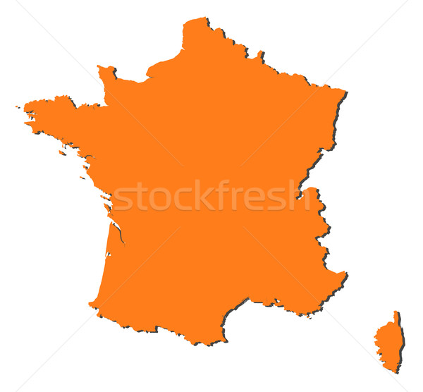 Сток-фото: карта · Франция · политический · несколько · аннотация