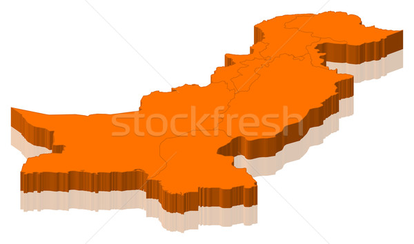 Map of Pakistan Stock photo © Schwabenblitz