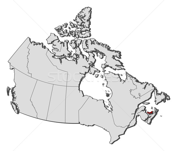 Harita Kanada prince edward adası dünya sanat kırmızı Stok fotoğraf © Schwabenblitz