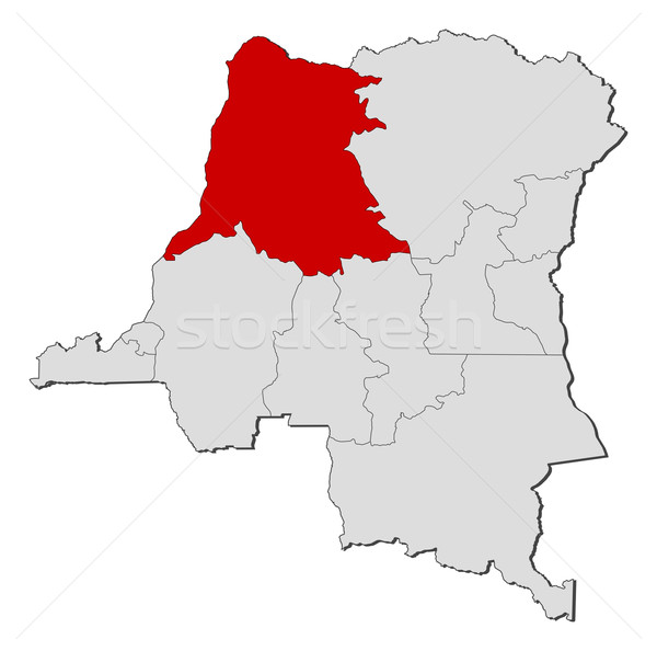 Stock photo: Map of Democratic Republic of the Congo, 