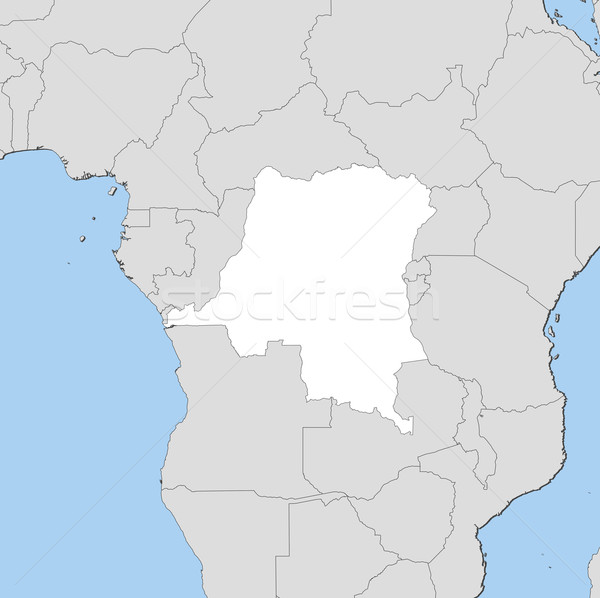 Map of Democratic Republic of the Congo Stock photo © Schwabenblitz