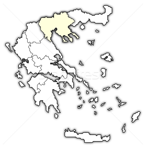 Mappa Grecia centrale Macedonia politico parecchi Foto d'archivio © Schwabenblitz