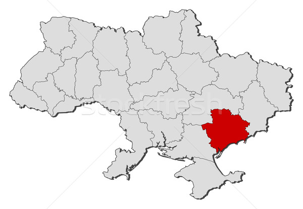 Map of Ukraine, Zaporizhia highlighted Stock photo © Schwabenblitz