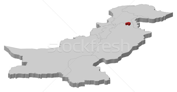 Térkép Pakisztán politikai néhány absztrakt háttér Stock fotó © Schwabenblitz