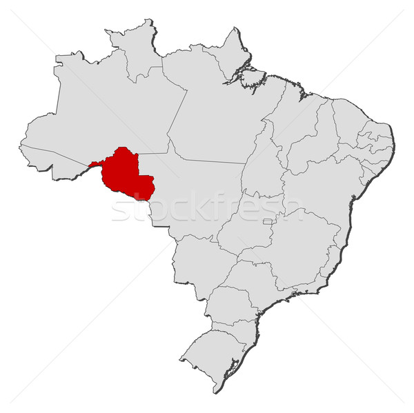 Сток-фото: карта · Бразилия · политический · несколько · аннотация · земле