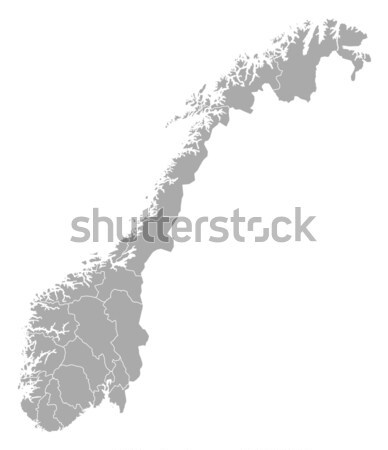 Map of Norway Stock photo © Schwabenblitz