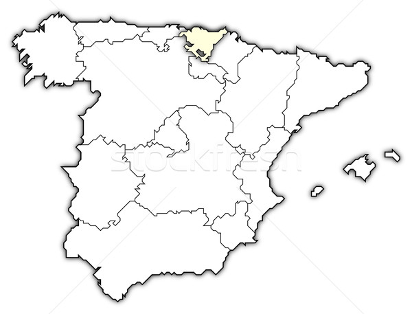 Map of Spain, Basque Country highlighted Stock photo © Schwabenblitz