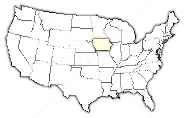 Mapa Estados Unidos Iowa político resumen Foto stock © Schwabenblitz