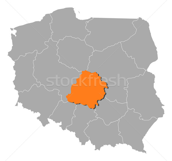 Map of Poland, L Stock photo © Schwabenblitz