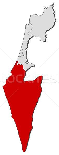 Map of Israel, Southern District highlighted Stock photo © Schwabenblitz
