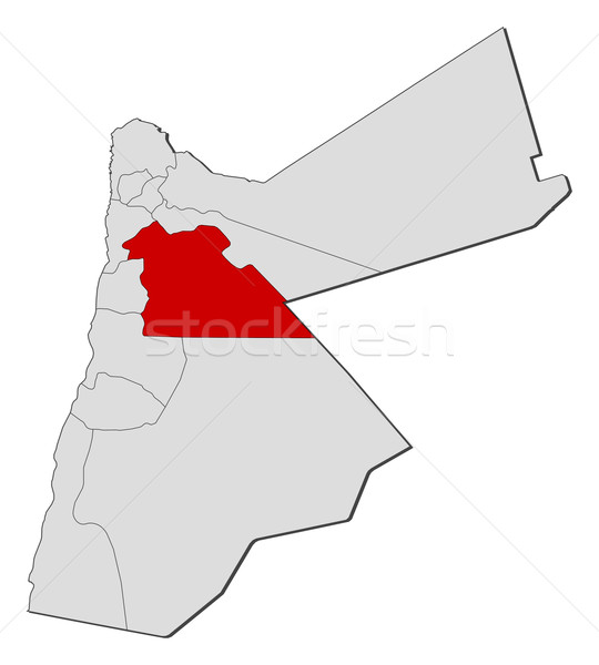 Map of Jordan, Amman highlighted Stock photo © Schwabenblitz