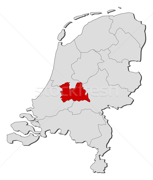 Map of Netherlands, Utrecht highlighted Stock photo © Schwabenblitz