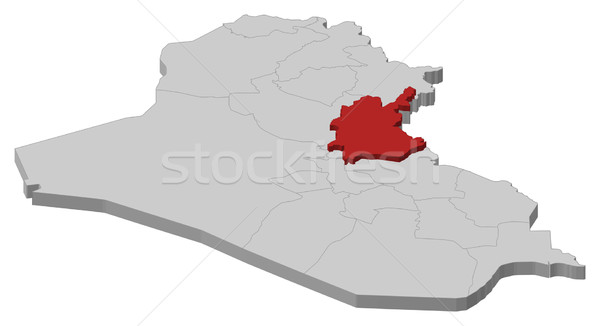 Harita Irak siyasi birkaç soyut arka plan Stok fotoğraf © Schwabenblitz