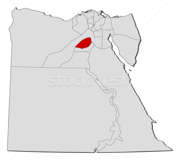Map of Egypt, Faiyum highlighted Stock photo © Schwabenblitz