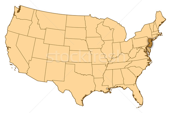 Mapa Estados Unidos Nueva Jersey resumen fondo comunicación Foto stock © Schwabenblitz