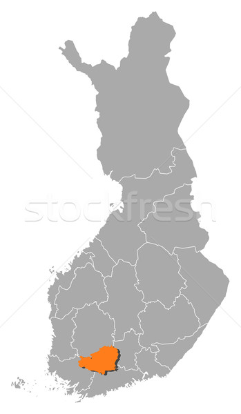 Hartă Finlanda politic abstract Imagine de stoc © Schwabenblitz