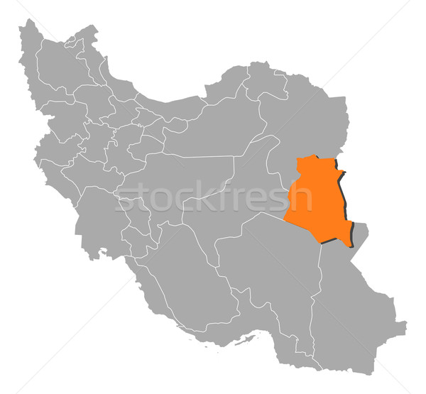 Map of Iran, South Khorasan highlighted Stock photo © Schwabenblitz