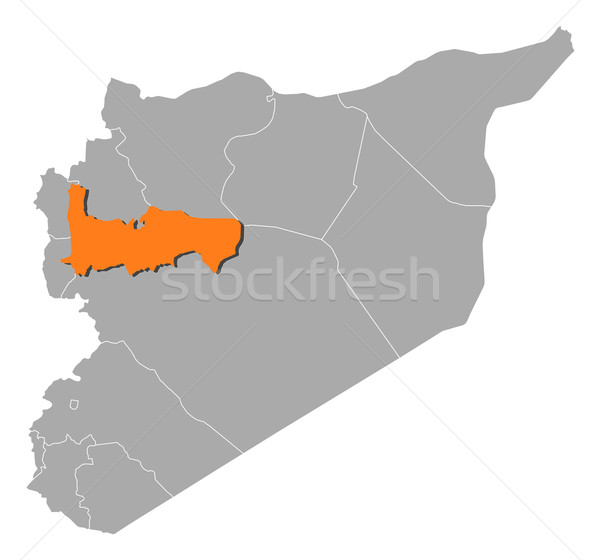Stok fotoğraf: Harita · Suriye · siyasi · birkaç · soyut · arka · plan