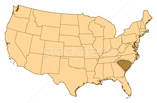 Karte Vereinigte Staaten South Carolina abstrakten Hintergrund Kommunikation Stock foto © Schwabenblitz