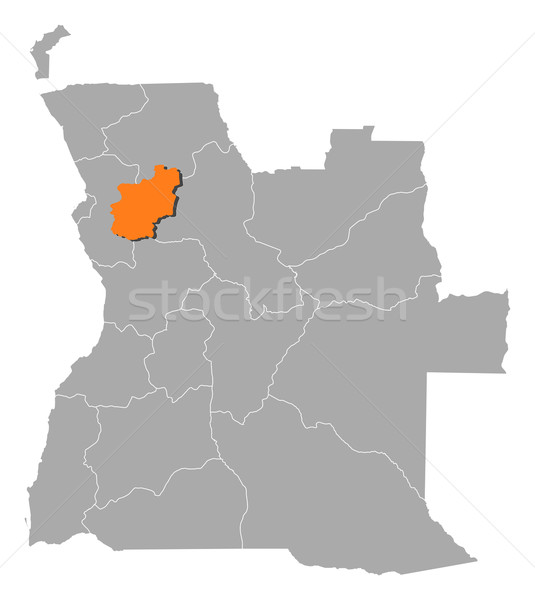 Map of Angola, Cuanza Norte highlighted Stock photo © Schwabenblitz