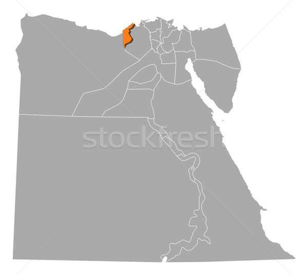 Map of Egypt, Alexandria highlighted Stock photo © Schwabenblitz