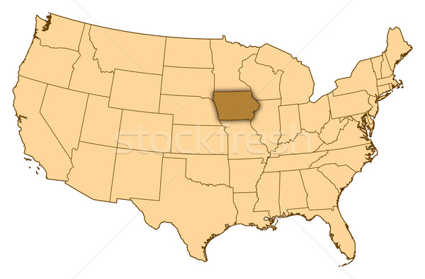 Mapa Estados Unidos Iowa resumen fondo comunicación Foto stock © Schwabenblitz