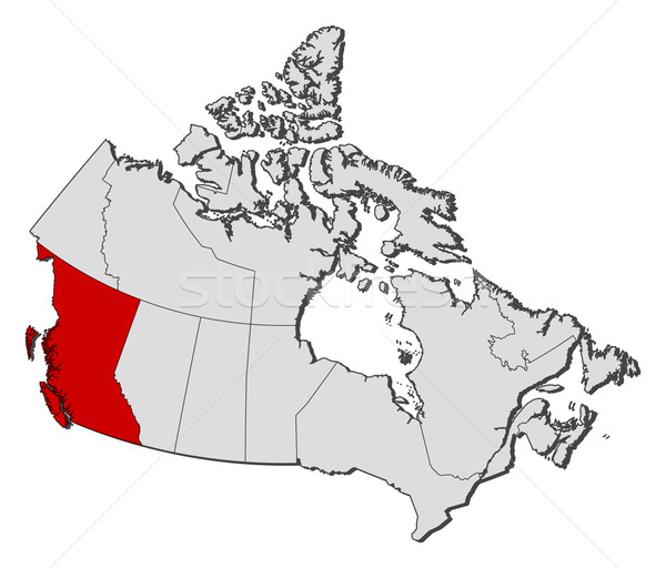 Map - Canada, British Columbia Stock photo © Schwabenblitz