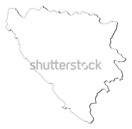 Stock photo: Map of Bosnia and Herzegovina