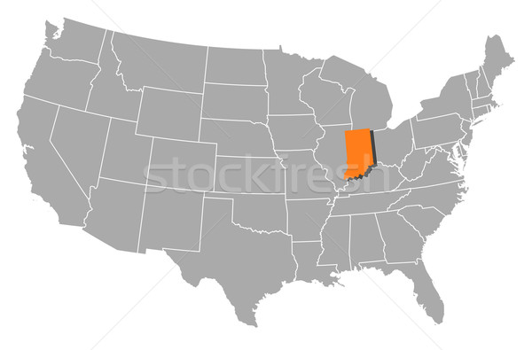 Kaart Verenigde Staten Indiana politiek verscheidene abstract Stockfoto © Schwabenblitz