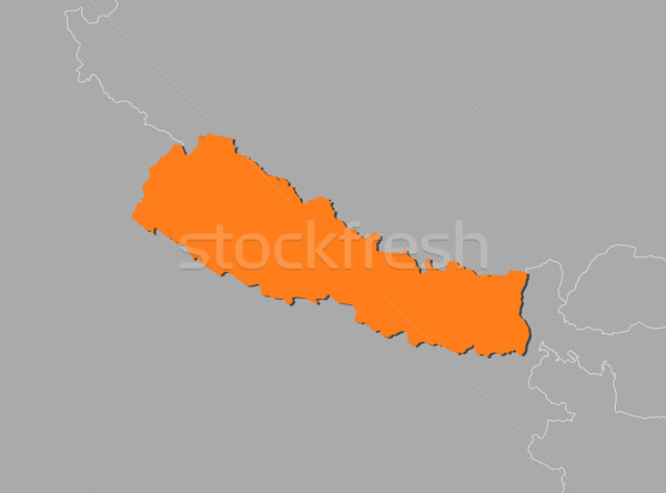 Map of Nepal Stock photo © Schwabenblitz