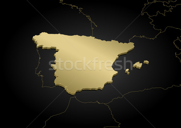 Stock photo: Map of Spain