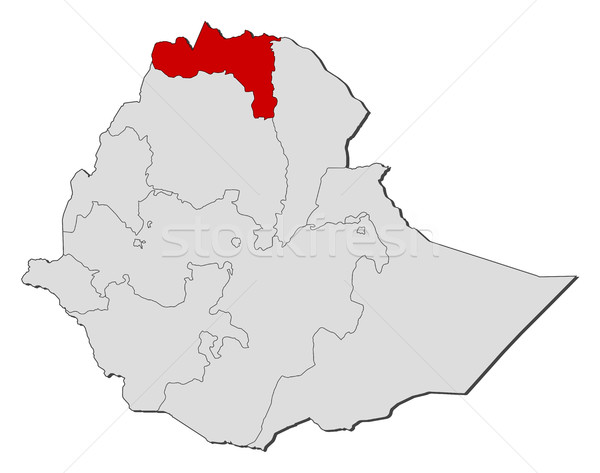 Map - Ethiopia, Tigray Stock photo © Schwabenblitz