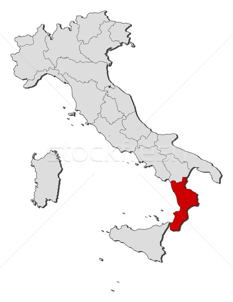 地図 イタリア 政治的 いくつかの 地域 世界中 ストックフォト © Schwabenblitz