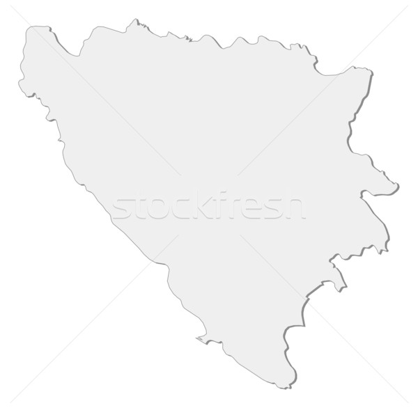 Stock photo: Map of Bosnia and Herzegovina