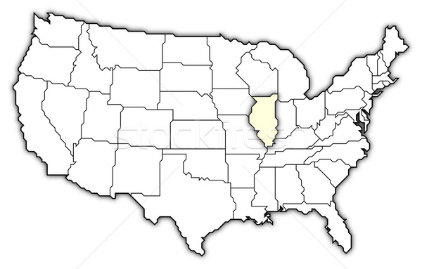 地圖 美國 伊利諾伊州 政治 抽象 商業照片 © Schwabenblitz